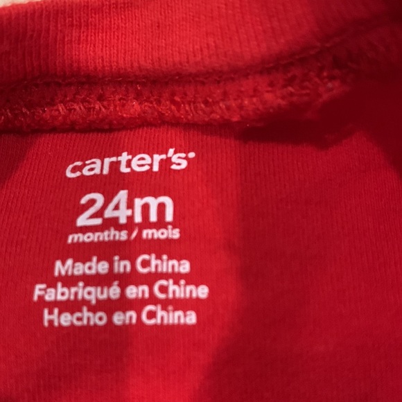 Carter’s Firetruck Matching Set Onesie and Sweatpants in Gray/Red size 24M - Picture 4 of 8